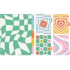 imageAvery Big Tab Reversible Fashion Dividers for 3 Ring Binders 5 Tab Set Retro Pattern 1 Set 24938Retro Pattern