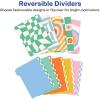 imageAvery Big Tab Reversible Fashion Dividers for 3 Ring Binders 5 Tab Set Retro Pattern 1 Set 24938Retro Pattern