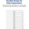imageAvery Dividers for 3 Ring Binders 10 Tabs per Set Customizable Table of Contents Classic White Tabs Great for Organizing Reports Projects and More 6 Sets of 11823One Size