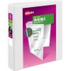 imageAvery Durable View 3 Ring Binders for Home School Supplies Office or Organization Needs 05quot Slant Ring 4 Pack White Binders 033621 Pack