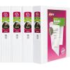 imageAvery Durable View 3 Ring Binders for Home School Supplies Office or Organization Needs 05quot Slant Ring 4 Pack White Binders 033624 Pack