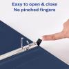 imageAvery Heavy Duty View 3 Ring Binder 1quot One Touch Slant Ring Holds 85quot x 11quot Paper 4 Navy Blue Binders 79869