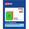 imageAvery Printable Address Labels with Sure Feed 2quot x 4quot Assorted Neon Magenta Green Yellow 150 Blank Mailing Labels 5978Assorted