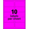 imageAvery Printable Address Labels with Sure Feed 2quot x 4quot Assorted Neon Magenta Green Yellow 150 Blank Mailing Labels 5978Neon Magenta