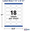 imageAvery Printable Blank Oval Labels 15quot x 25quot Glossy White 180 Customizable Labels 22804Glossy White