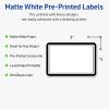 imageAvery Printable Rectangle Labels Black and White Polka Dots 2quot x 3quot Matte White Rectangle Labels Permanent LaserInkjet 80ct Great for Product MerchandisingDouble Black Border