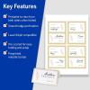 imageAvery Printable Tent Cards with Sure Feed Technology 2quot x 35quot Ivory 160 Blank Place Cards for Laser or Inkjet Printers 5913Metallic Gold Border