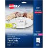 imageAvery Printable Tent Cards with Sure Feed Technology 2quot x 35quot Ivory 160 Blank Place Cards for Laser or Inkjet Printers 5913Metallic Gold Border