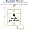 imageAvery Printable Tent Cards with Sure Feed Technology 2quot x 35quot Ivory 160 Blank Place Cards for Laser or Inkjet Printers 5913Metallic Gold Border