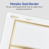 imageAvery Printable Tent Cards with Sure Feed Technology 2quot x 35quot Ivory 160 Blank Place Cards for Laser or Inkjet Printers 5913Metallic Gold Border