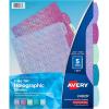imageAvery Big Tab Reversible Fashion Dividers for 3 Ring Binders 5 Tab Set Retro Pattern 1 Set 24938Holographic Confetti