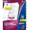 imageAvery Dividers for 3 Ring Binders 10 Tabs per Set Customizable Table of Contents Classic White Tabs Great for Organizing Reports Projects and More 6 Sets of 11823One Size
