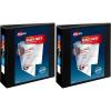 imageAvery HeavyDuty View 3 Ring Binder 3 Inch One Touch Slant Rings 35quot Spine 1 Black Binder 79100One Size Pack of 2