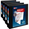 imageAvery HeavyDuty View 3 Ring Binder 3 Inch One Touch Slant Rings 35quot Spine 1 Black Binder 79100One Size Pack of 4