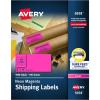 imageAvery Printable Address Labels with Sure Feed 2quot x 4quot Assorted Neon Magenta Green Yellow 150 Blank Mailing Labels 5978Neon Magenta