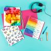 imageAvery  Amy Tangerine Designer Collection Binder 1 Inch Round Rings 175Sheet Capacity Rainbow Inkblot 28341Watercolor Rainbow