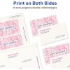 imageAvery Clean Edge Printable Square Cards with Sure Feed Technology Rounded Corners 25quot x 25quot White 180 Blank Cards for Inkjet Printers 35702Glossy White