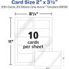 imageAvery Clean Edge Printable Square Cards with Sure Feed Technology Rounded Corners 25quot x 25quot White 180 Blank Cards for Inkjet Printers 35702Glossy White