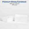 imageAvery Clean Edge Printable Square Cards with Sure Feed Technology Rounded Corners 25quot x 25quot White 180 Blank Cards for Inkjet Printers 35702Glossy White