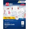imageAvery Clean Edge Printable Square Cards with Sure Feed Technology Rounded Corners 25quot x 25quot White 180 Blank Cards for Inkjet Printers 35702Matte White