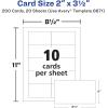 imageAvery Clean Edge Printable Square Cards with Sure Feed Technology Rounded Corners 25quot x 25quot White 180 Blank Cards for Inkjet Printers 35702Matte White