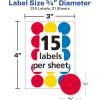 imageAvery ColorCoding Removable Labels 34 Inch Round Labels Assorted Colors NonPrintable 315 Dot Stickers Total 6167315 Count Pack of 1