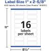 imageAvery Durable Removable Rectangle Labels Sure Feed Technology 1quot x 258quot Matte White Film WaterResistant PrinttoTheEdge LaserPigmentBased Inkjet Printable 400 Total400 labels