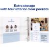 imageAvery Durable View 3 Ring Binder 112 Inch EZD Rings 1 White Binder 0940115