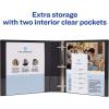 imageAvery Durable View 3 Ring Binders 15 Inch Slant Rings 375Sheet Capacity DuraHinge 21 Inch Wide Spine Customizable Clear Covers and Spine 1 Blue Binder 1702415 Pack of 2