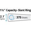 imageAvery Durable View 3 Ring Binders 15 Inch Slant Rings 375Sheet Capacity DuraHinge 21 Inch Wide Spine Customizable Clear Covers and Spine 1 Blue Binder 1702415 Pack of 2