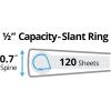 imageAvery Durable View 3 Ring Binders 2 Inch Slant Rings 530Sheet Capacity DuraHinge 28 Inch Wide Spine Customizable Clear Cover and Spine Black Binders 12Pack of 1703112 Pack