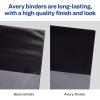 imageAvery Durable View 3 Ring Binders 2 Inch Slant Rings 530Sheet Capacity DuraHinge 28 Inch Wide Spine Customizable Clear Cover and Spine Black Binders 12Pack of 1703112 Pack