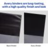 imageAvery Durable View 3 Ring Binders 2 Inch Slant Rings 530Sheet Capacity DuraHinge 28 Inch Wide Spine Customizable Clear Cover and Spine Black Binders 12Pack of 170314 Pack