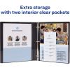 imageAvery Durable View 3 Ring Binders 2 Inch Slant Rings 530Sheet Capacity DuraHinge 28 Inch Wide Spine Customizable Clear Cover and Spine Black Binders 12Pack of 170311 Pack