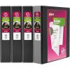 imageAvery Durable View 3 Ring Binders 2 Inch Slant Rings 530Sheet Capacity DuraHinge 28 Inch Wide Spine Customizable Clear Cover and Spine Black Binders 12Pack of 170314 Pack