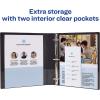 imageAvery Durable View 3 Ring Binders 2 Inch Slant Rings 530Sheet Capacity DuraHinge 28 Inch Wide Spine Customizable Clear Cover and Spine Black Binders 12Pack of 170314 Pack