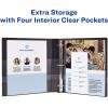 imageAvery Durable View 3 Ring Binders 2 Inch Slant Rings 530Sheet Capacity DuraHinge 28 Inch Wide Spine Customizable Clear Cover and Spine Black Binders 12Pack of 170314 Pack