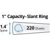 imageAvery Durable View 3 Ring Binders 2 Inch Slant Rings 530Sheet Capacity DuraHinge 28 Inch Wide Spine Customizable Clear Cover and Spine Black Binders 12Pack of 170314 Pack