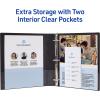 imageAvery Durable View 3 Ring Binders 2 Inch Slant Rings 530Sheet Capacity DuraHinge 28 Inch Wide Spine Customizable Clear Cover and Spine Black Binders 12Pack of 1703112 Pack