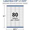 imageAvery Durable Waterproof Rectangle Labels Sure Feed Technology 05quot x 175quot 800 Total Oil and TearResistant Waterproof LaserPigmentBased Inkjet Printable2 000 labels