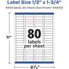 imageAvery Durable Waterproof Rectangle Labels Sure Feed Technology 05quot x 175quot 800 Total Oil and TearResistant Waterproof LaserPigmentBased Inkjet Printable4 000 labels