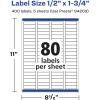 imageAvery Durable Waterproof Rectangle Labels Sure Feed Technology 05quot x 175quot 800 Total Oil and TearResistant Waterproof LaserPigmentBased Inkjet Printable400 labels