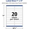 imageAvery Durable Waterproof Rectangle Labels with Sure Feed 1quot x 4quot 500 Oil and TearResistant Labels LaserPigmentBased Inkjet Printable2 000 labels