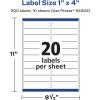 imageAvery Durable Waterproof Rectangle Labels with Sure Feed 1quot x 4quot 500 Oil and TearResistant Labels LaserPigmentBased Inkjet Printable200 labels