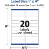 imageAvery Durable Waterproof Rectangle Labels with Sure Feed 1quot x 4quot 500 Oil and TearResistant Labels LaserPigmentBased Inkjet Printable500 labels