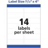 imageAvery Easy Peel Printable Address Labels with Sure Feed 113quot x 4quot White 1400 Blank Mailing Labels for Laser Printers 5162350 labels
