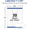 imageAvery Easy Peel Printable Address Labels with Sure Feed 1quot x 258quot Customizable Stickers White 1500 Blank Mailing Labels Great for Mailing Shipping and More 2Pack of 081601 500 labels