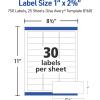 imageAvery Easy Peel Printable Address Labels with Sure Feed 1quot x 258quot Customizable Stickers White 1500 Blank Mailing Labels Great for Mailing Shipping and More 2Pack of 08160750 labels