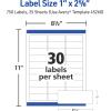 imageAvery Easy Peel Printable Address Labels with Sure Feed 1quot x 258quot Customizable Stickers White 750 Blank Mailing Labels Great for Mailing Shipping and More 52601 500 labels