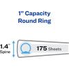 imageAvery Economy View 3 Ring Binders 1quot Round Rings 12 White Binders 057111